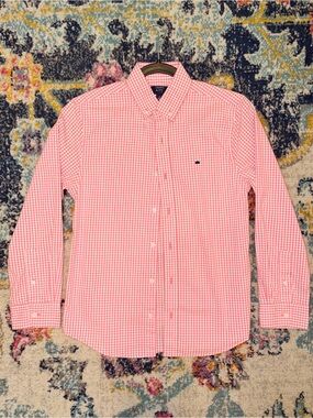 Crown & Ivy Kids Pink Gingham Button Down Shirt